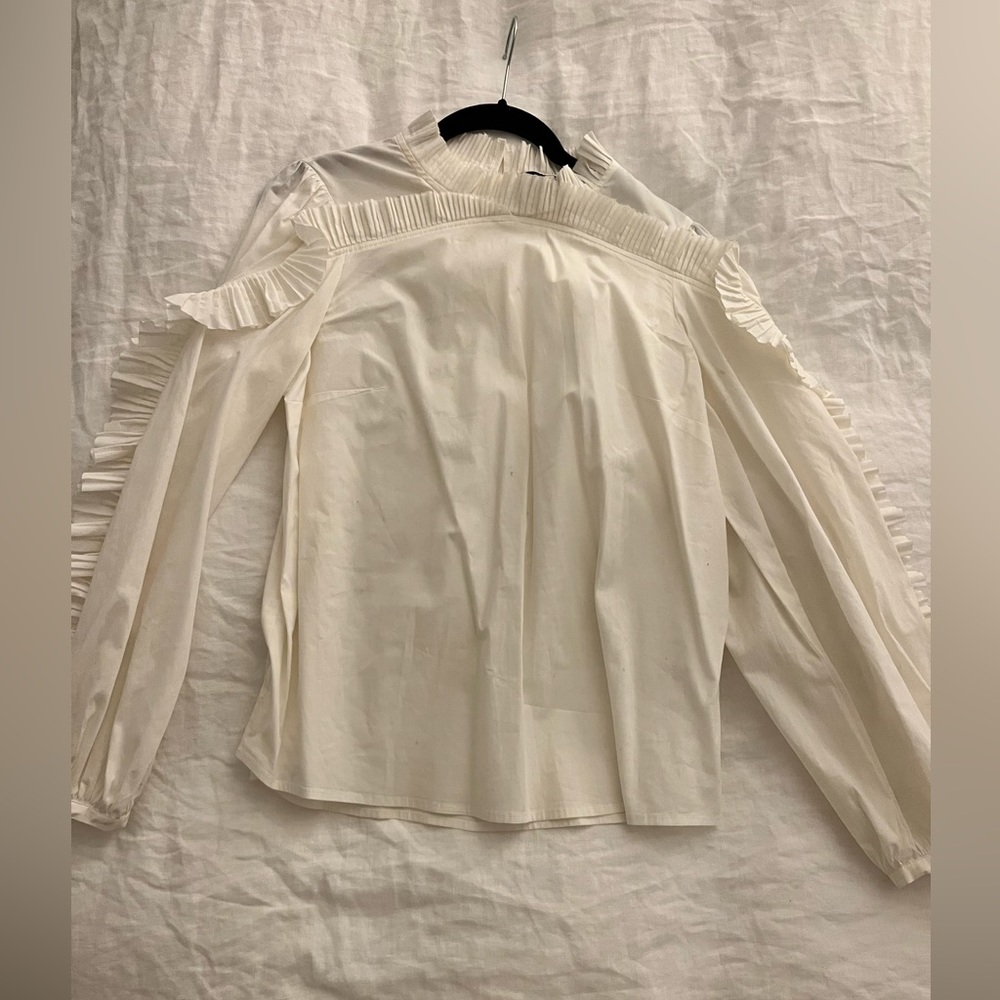 Sea New York white ruffle blouse
